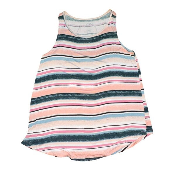 Maurices Tops - Maurices 24/7 Womens Multicolor Striped Sleeveless Shirt-L-GUC